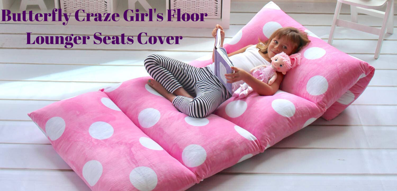 Butterfly Craze Girls Floor Lounger Seats Cover