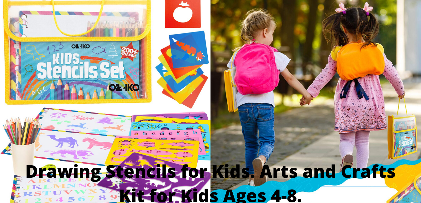 Drawing Stencils for Kids. Arts and Crafts Kit for Kids Ages 4-8